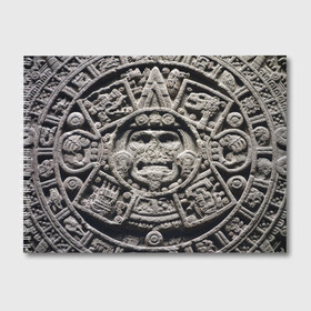Альбом для рисования с принтом Календарь ацтеков , 100% бумага
 | матовая бумага, плотность 200 мг. | Тематика изображения на принте: ацтеки | древняя цивилизация | индейцы | майя | южная америка