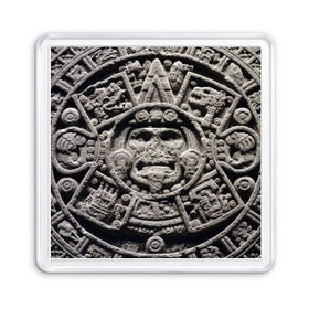 Магнит 55*55 с принтом Календарь ацтеков , Пластик | Размер: 65*65 мм; Размер печати: 55*55 мм | Тематика изображения на принте: ацтеки | древняя цивилизация | индейцы | майя | южная америка