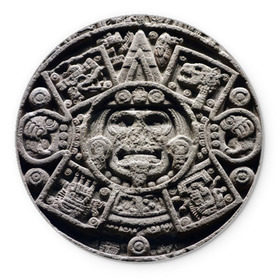 Коврик круглый с принтом Календарь ацтеков , резина и полиэстер | круглая форма, изображение наносится на всю лицевую часть | Тематика изображения на принте: ацтеки | древняя цивилизация | индейцы | майя | южная америка