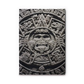 Обложка для автодокументов с принтом Календарь ацтеков , натуральная кожа |  размер 19,9*13 см; внутри 4 больших “конверта” для документов и один маленький отдел — туда идеально встанут права | Тематика изображения на принте: ацтеки | древняя цивилизация | индейцы | майя | южная америка
