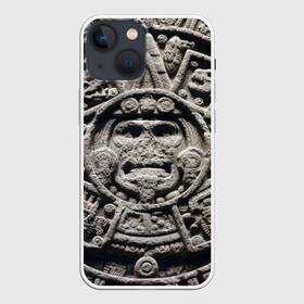 Чехол для iPhone 13 mini с принтом Календарь ацтеков ,  |  | Тематика изображения на принте: ацтеки | древняя цивилизация | индейцы | майя | южная америка