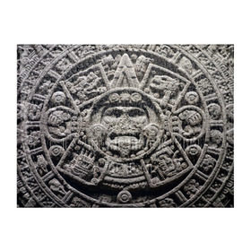 Обложка для студенческого билета с принтом Календарь ацтеков , натуральная кожа | Размер: 11*8 см; Печать на всей внешней стороне | Тематика изображения на принте: ацтеки | древняя цивилизация | индейцы | майя | южная америка