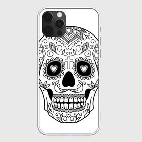 Чехол для iPhone 12 Pro Max с принтом Череп , Силикон |  | cobwebs | color | day of the dead | dead | death | eyes | girl | halloween | holiday | makeup | mask | mexican skull | mexico | ornament | pattern | взгляд | девушка | день мертвых | макияж | маска | мексика | мексиканский череп | мертвецов | орнамент | п