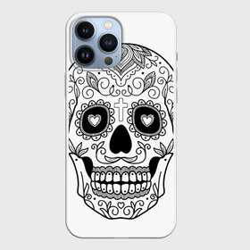 Чехол для iPhone 13 Pro Max с принтом Череп ,  |  | Тематика изображения на принте: cobwebs | color | day of the dead | dead | death | eyes | girl | halloween | holiday | makeup | mask | mexican skull | mexico | ornament | pattern | взгляд | девушка | день мертвых | макияж | маска | мексика | мексиканский череп | мертвецов | орнамент | п