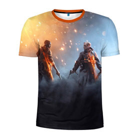 Мужская футболка 3D спортивная с принтом Battlefield 1 , 100% полиэстер с улучшенными характеристиками | приталенный силуэт, круглая горловина, широкие плечи, сужается к линии бедра | battlefield 1 | батлфилд 1