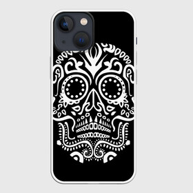 Чехол для iPhone 13 mini с принтом Мексиканский череп ,  |  | color | dead | death | eyes | girl | halloween | holiday | makeup | mask | mexican skull | mexico | ornament | pattern | взгляд | девушка | день мертвых | макияж | маска | мексика | мексиканский череп | мертвецов | орнамент | паутина | праздник