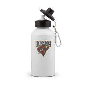 Бутылка спортивная с принтом cs:go - Renegades team , металл | емкость — 500 мл, в комплекте две пластиковые крышки и карабин для крепления | cs | go | renegades | кс