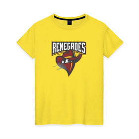 Женская футболка хлопок с принтом cs:go - Renegades team , 100% хлопок | прямой крой, круглый вырез горловины, длина до линии бедер, слегка спущенное плечо | cs | go | renegades | кс