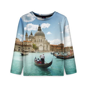 Детский лонгслив 3D с принтом Венеция , 100% полиэстер | длинные рукава, круглый вырез горловины, полуприлегающий силуэт
 | europe | italy | venice | венеция | вода | европа | ес | италия | каникулы | лодки | отдых | отпуск | солнце | туризм