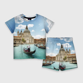 Детский костюм с шортами 3D с принтом Венеция ,  |  | europe | italy | venice | венеция | вода | европа | ес | италия | каникулы | лодки | отдых | отпуск | солнце | туризм