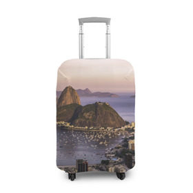 Чехол для чемодана 3D с принтом Рио (Бразилия) , 86% полиэфир, 14% спандекс | двустороннее нанесение принта, прорези для ручек и колес | brazil | rio de janeiro | бразилия | жара | каникулы | карнавал | мегаполис | отдых | отпуск | пляж | приключение | путешествие | рио де жанейро | туризм | футбол | южная америка