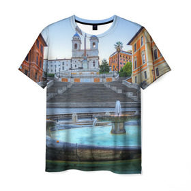 Мужская футболка 3D с принтом Рим (Италия) , 100% полиэфир | прямой крой, круглый вырез горловины, длина до линии бедер | europe | italy | rome | vatican | архитектура | ватикан | европа | италия | папа римский | развалины | рим | руины