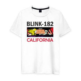 Мужская футболка хлопок с принтом California , 100% хлопок | прямой крой, круглый вырез горловины, длина до линии бедер, слегка спущенное плечо. | california | блинк