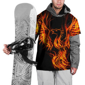 Накидка на куртку 3D с принтом Феникс , 100% полиэстер |  | Тематика изображения на принте: огонь | пламя | птица