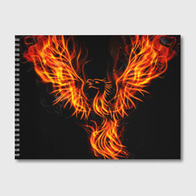Альбом для рисования с принтом Феникс , 100% бумага
 | матовая бумага, плотность 200 мг. | огонь | пламя | птица