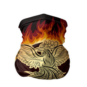 Бандана-труба 3D с принтом Феникс , 100% полиэстер, ткань с особыми свойствами — Activecool | плотность 150‒180 г/м2; хорошо тянется, но сохраняет форму | огонь | пламя | птица
