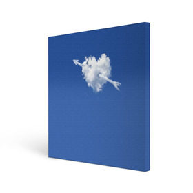 Холст квадратный с принтом Облако, сердце, стрела , 100% ПВХ |  | Тематика изображения на принте: love is | любовь | небо | облака | сердца