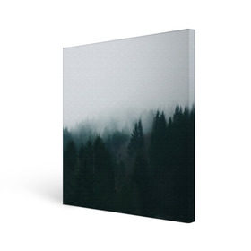 Холст квадратный с принтом Лес , 100% ПВХ |  | Тематика изображения на принте: лес | мрак | тамблер