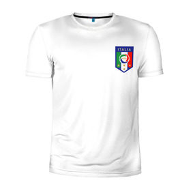 Мужская футболка 3D спортивная с принтом Сборная Италия , 100% полиэстер с улучшенными характеристиками | приталенный силуэт, круглая горловина, широкие плечи, сужается к линии бедра | italy | футбол