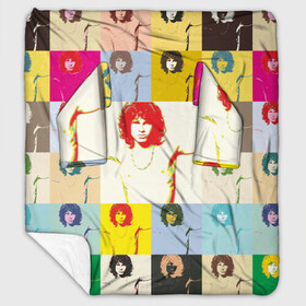 Плед с рукавами с принтом Pop Art Jim Morrison The Doors , 100% полиэстер | Закругленные углы, все края обработаны. Ткань не мнется и не растягивается. Размер 170*145 | jim morrison | the doors | арт | дорс | моррисон