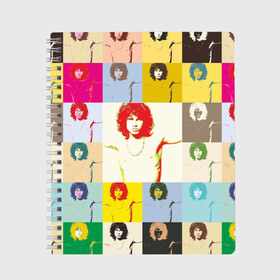 Тетрадь с принтом Pop Art Jim Morrison The Doors , 100% бумага | 48 листов, плотность листов — 60 г/м2, плотность картонной обложки — 250 г/м2. Листы скреплены сбоку удобной пружинной спиралью. Уголки страниц и обложки скругленные. Цвет линий — светло-серый
 | jim morrison | the doors | арт | дорс | моррисон