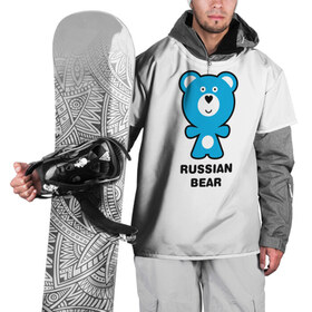 Накидка на куртку 3D с принтом Russian bear , 100% полиэстер |  | 