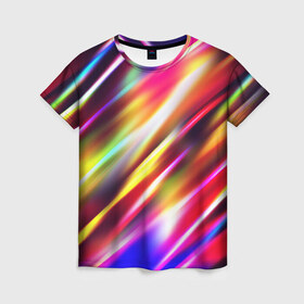 Женская футболка 3D с принтом Party , 100% полиэфир ( синтетическое хлопкоподобное полотно) | прямой крой, круглый вырез горловины, длина до линии бедер | красочный | разноцветный | яркий