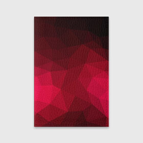 Обложка для паспорта матовая кожа с принтом Polygonal , натуральная матовая кожа | размер 19,3 х 13,7 см; прозрачные пластиковые крепления | красный | полигоны | треугольники