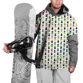 Накидка на куртку 3D с принтом Ананасы 25 , 100% полиэстер |  | летний | паттерн | светлый