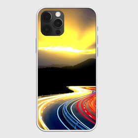 Чехол для iPhone 12 Pro Max с принтом Ночная дорога , Силикон |  | Тематика изображения на принте: ночь | огни | путешествие | трасса | уличный | шоссе