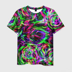 Мужская футболка 3D с принтом Plazma , 100% полиэфир | прямой крой, круглый вырез горловины, длина до линии бедер | Тематика изображения на принте: радужный | разноцветный | яркий