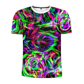 Мужская футболка 3D спортивная с принтом Plazma , 100% полиэстер с улучшенными характеристиками | приталенный силуэт, круглая горловина, широкие плечи, сужается к линии бедра | радужный | разноцветный | яркий
