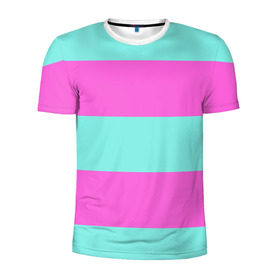 Мужская футболка 3D спортивная с принтом Кислотные цвета , 100% полиэстер с улучшенными характеристиками | приталенный силуэт, круглая горловина, широкие плечи, сужается к линии бедра | кислотные цвета | розовый