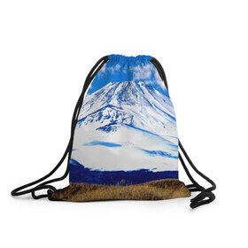 Рюкзак-мешок 3D с принтом Фудзияма , 100% полиэстер | плотность ткани — 200 г/м2, размер — 35 х 45 см; лямки — толстые шнурки, застежка на шнуровке, без карманов и подкладки | горы | пейзаж | фудзи