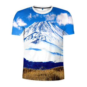 Мужская футболка 3D спортивная с принтом Фудзияма , 100% полиэстер с улучшенными характеристиками | приталенный силуэт, круглая горловина, широкие плечи, сужается к линии бедра | горы | пейзаж | фудзи