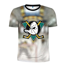 Мужская футболка 3D спортивная с принтом Anaheim ducks , 100% полиэстер с улучшенными характеристиками | приталенный силуэт, круглая горловина, широкие плечи, сужается к линии бедра | Тематика изображения на принте: хоккей