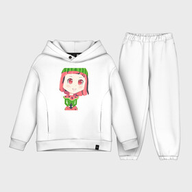 Детский костюм хлопок Oversize с принтом [Арбузинка] Аниме Чибик ,  |  | girl | аниме | анимешка | арбуз | девочка | зеленый | каваи | красный | милашка | милота | няшка | чиби | чибик