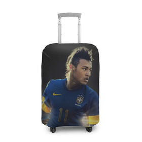 Чехол для чемодана 3D с принтом Neymar , 86% полиэфир, 14% спандекс | двустороннее нанесение принта, прорези для ручек и колес | барселона | бразилия | неймар | футбол | футболист