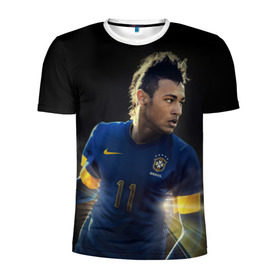 Мужская футболка 3D спортивная с принтом Neymar , 100% полиэстер с улучшенными характеристиками | приталенный силуэт, круглая горловина, широкие плечи, сужается к линии бедра | Тематика изображения на принте: барселона | бразилия | неймар | футбол | футболист