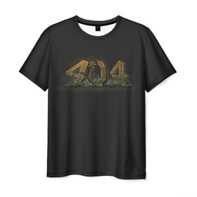 Мужская футболка 3D с принтом 404 , 100% полиэфир | прямой крой, круглый вырез горловины, длина до линии бедер | 404 | error