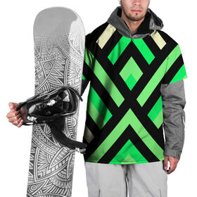 Накидка на куртку 3D с принтом Стрелки , 100% полиэстер |  | зеленый | линии | полосы | яркий