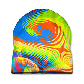 Шапка 3D с принтом Tie-Dye , 100% полиэстер | универсальный размер, печать по всей поверхности изделия | абстракция | волны | круги | спираль