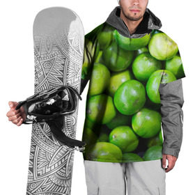 Накидка на куртку 3D с принтом Лаймы , 100% полиэстер |  | зелень | лаймы | лето | лимоны | солнце | текстура | фрукты