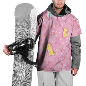 Накидка на куртку 3D с принтом Единорожки с мороженкой , 100% полиэстер |  | арт | лето | мороженное