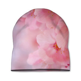 Шапка 3D с принтом Сакура , 100% полиэстер | универсальный размер, печать по всей поверхности изделия | весна | вишня | розовый | цветение | цветы | япония
