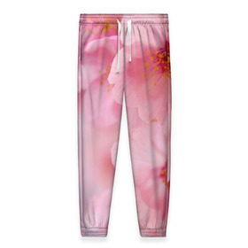 Женские брюки 3D с принтом Сакура , полиэстер 100% | прямой крой, два кармана без застежек по бокам, с мягкой трикотажной резинкой на поясе и по низу штанин. В поясе для дополнительного комфорта — широкие завязки | весна | вишня | розовый | цветение | цветы | япония