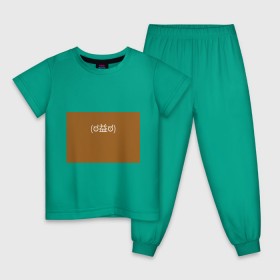 Детская пижама хлопок с принтом Футболка Уоррена , 100% хлопок |  брюки и футболка прямого кроя, без карманов, на брюках мягкая резинка на поясе и по низу штанин
 | geek | is | life | lis | strange | гики | символы