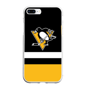 Чехол для iPhone 7Plus/8 Plus матовый с принтом Pittsburg Penguins форма , Силикон | Область печати: задняя сторона чехла, без боковых панелей | pitsburg | питсбург | питтсбург | хоккей