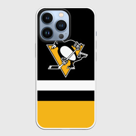 Чехол для iPhone 13 Pro с принтом Pittsburg Penguins форма ,  |  | Тематика изображения на принте: pitsburg | питсбург | питтсбург | хоккей
