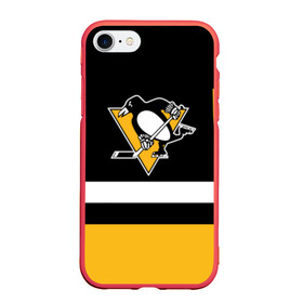 Чехол для iPhone 7/8 матовый с принтом Pittsburg Penguins форма , Силикон | Область печати: задняя сторона чехла, без боковых панелей | pitsburg | питсбург | питтсбург | хоккей
